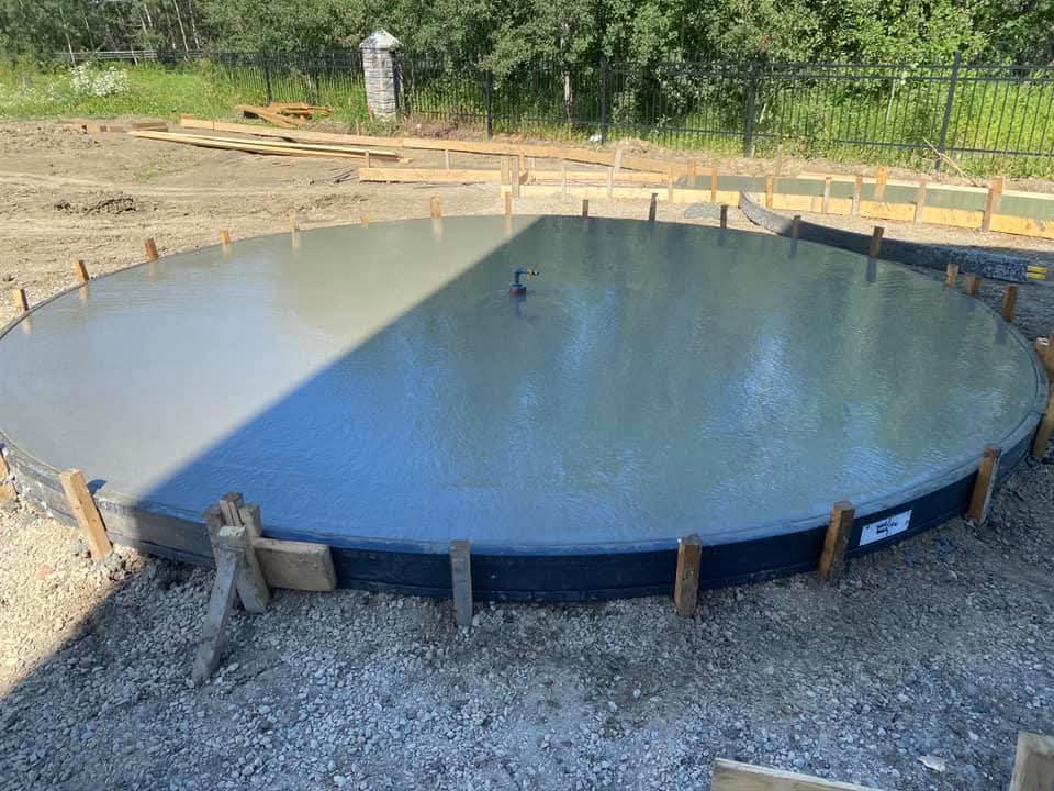 Stamped concrete patio