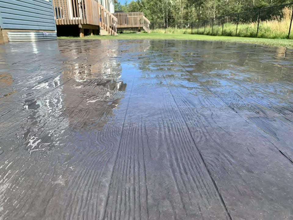 Garage pad concrete work